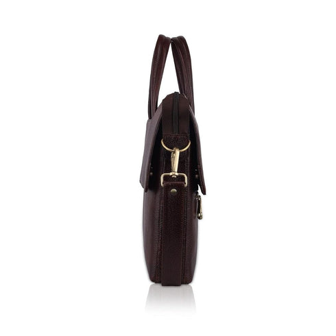 Vinay Flap Genuine Leather Slim Laptop Bag/ Office Bag Hive